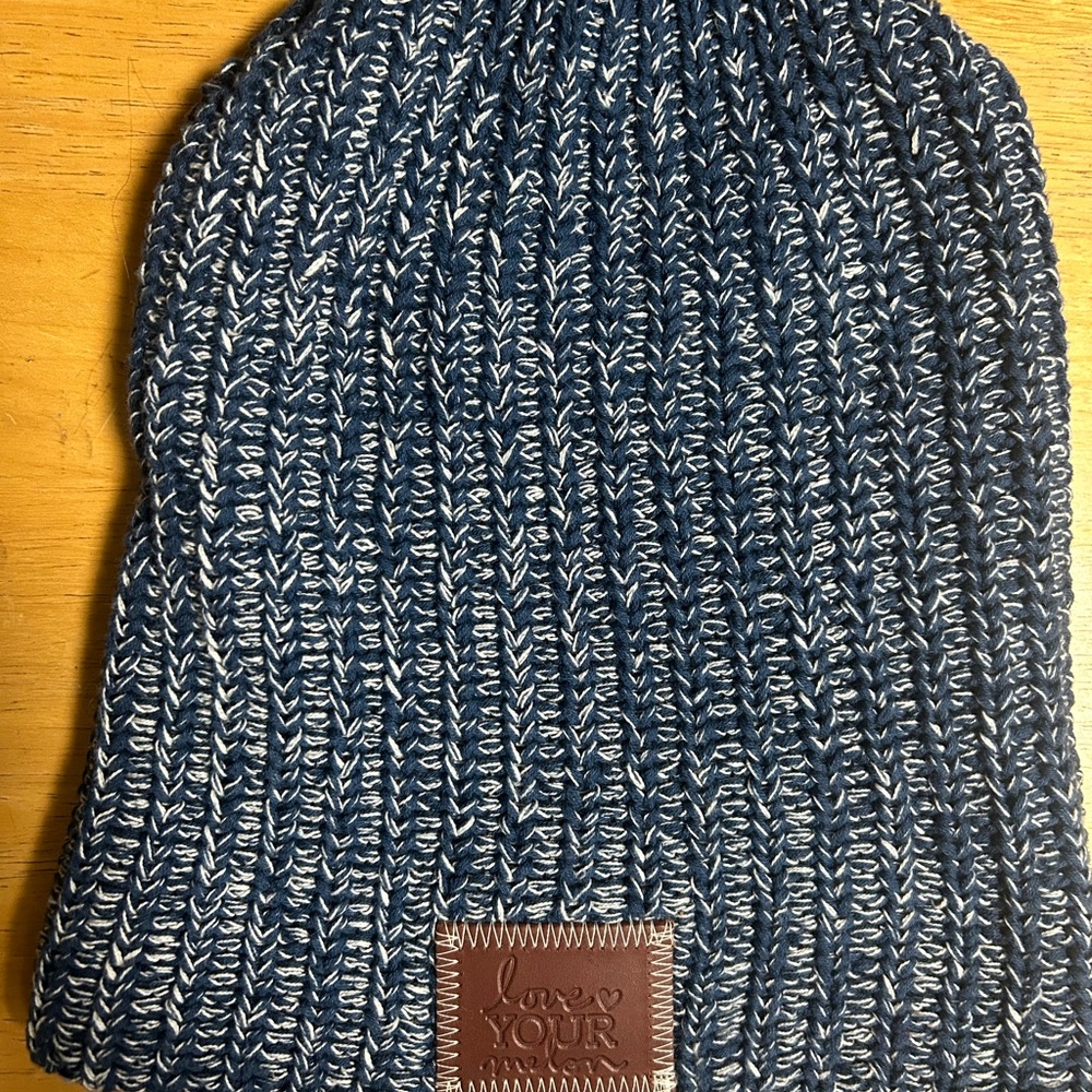 Love Your Melon Blue Knit Beanie